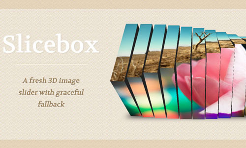 jQuery Slider - Slicebox