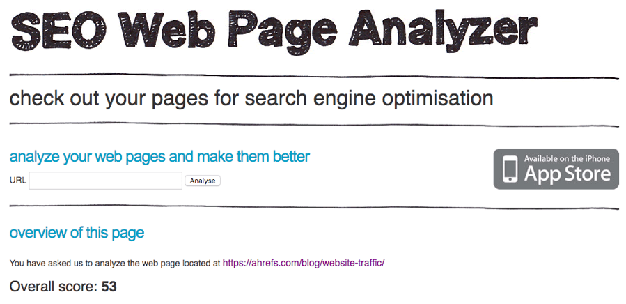 seo web page analyzer 1