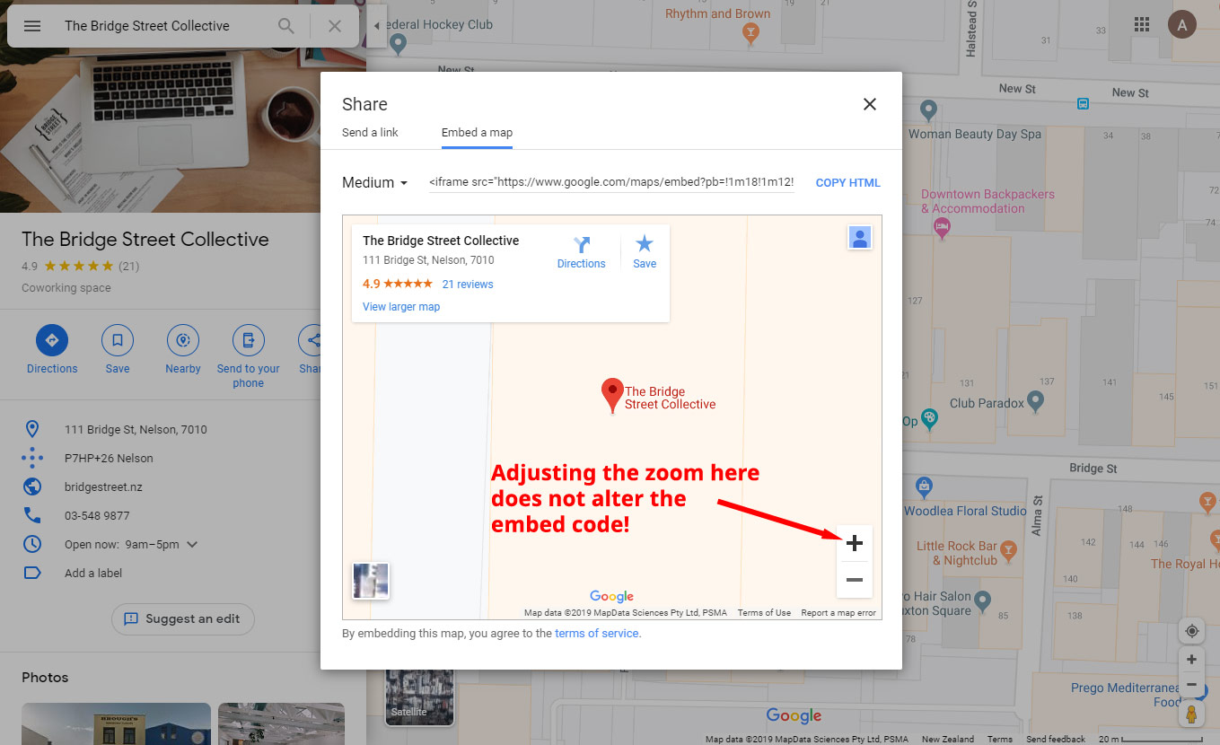 Google iFrame Haritalar'da yakınlaştırma nasıl ayarlanır